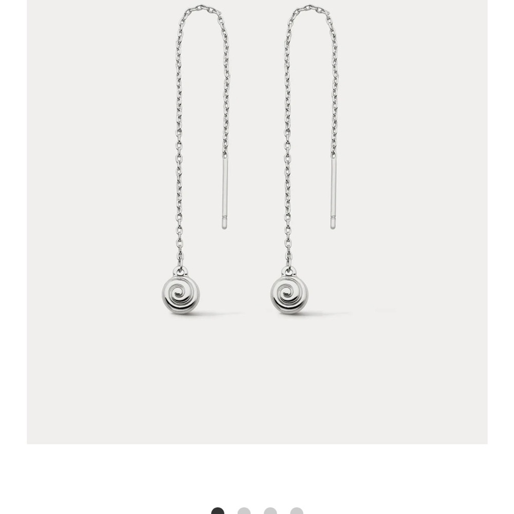 Luv Aj Silver Swirl Chain Earrings